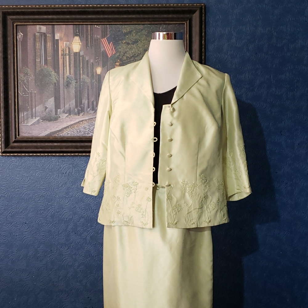 Positive Attitude 16 Lime Green Skirt Suit Church